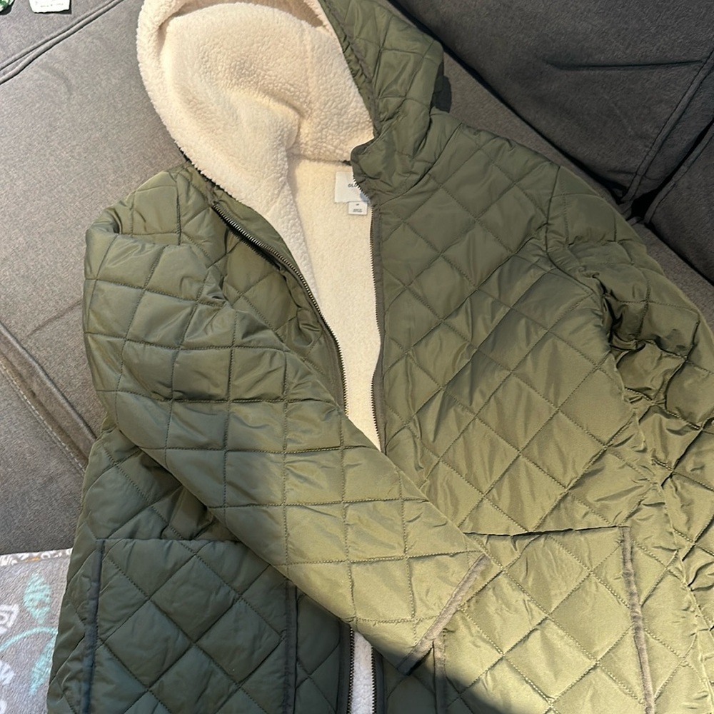 Old Navy, Ladies, Olive Green, Sherpa lined jacket